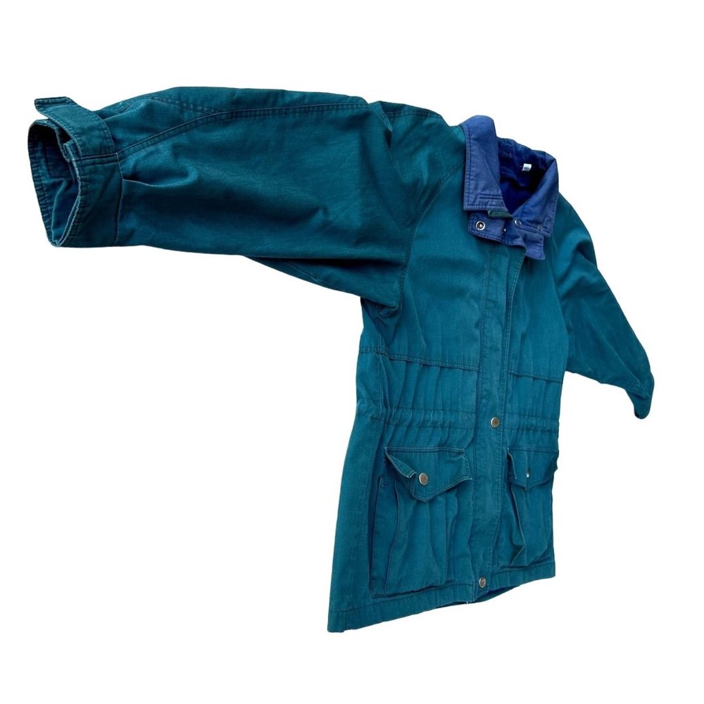 VTG 1990s Towne London Fog Jacket Windbreaker Green Unisex Medium Petite… - Picture 7 of 12